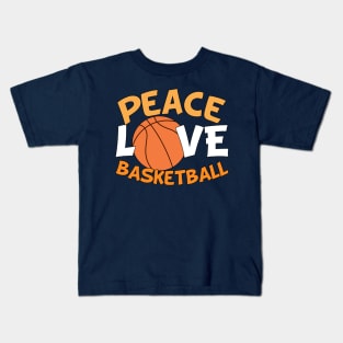 Peace Love Basketball Kids T-Shirt